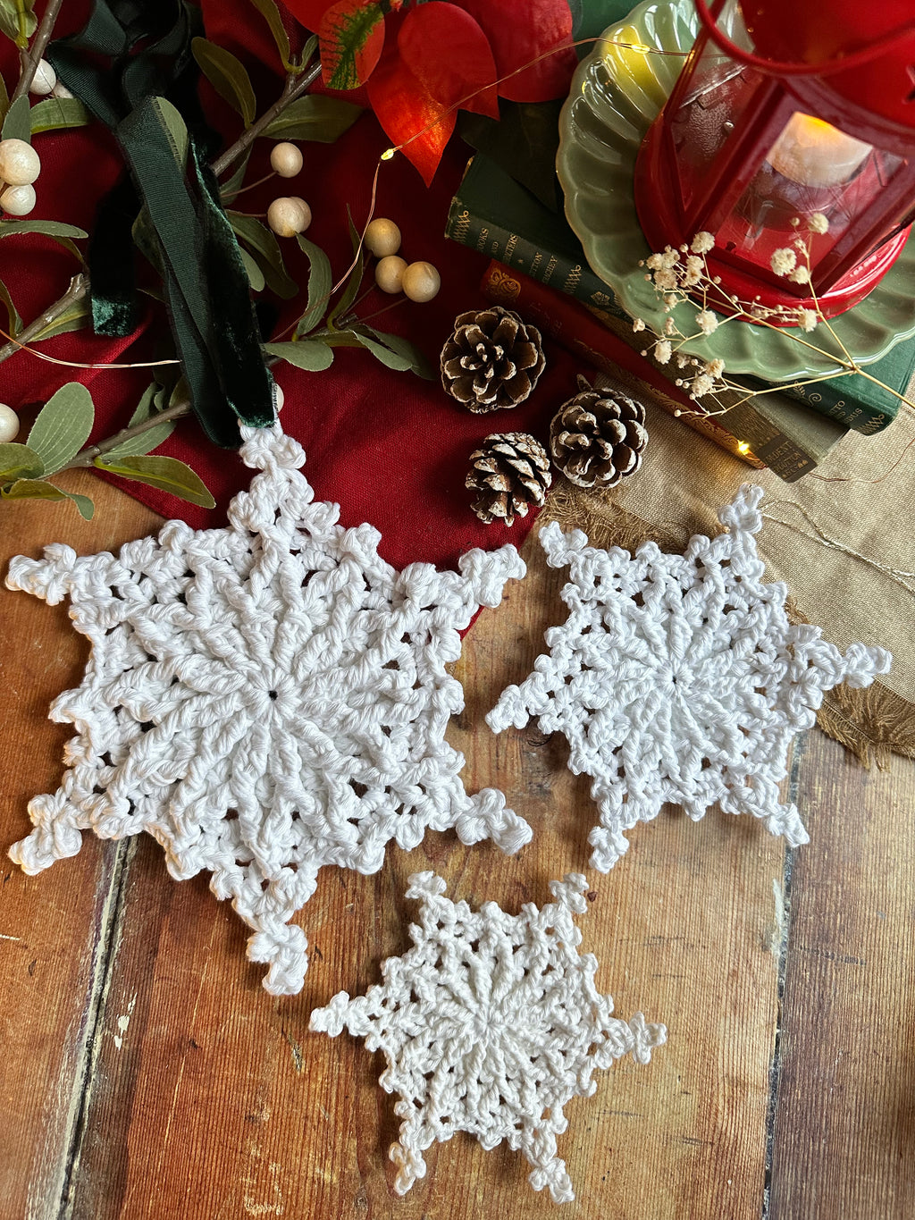 Hanging "Paper" Snowflakes