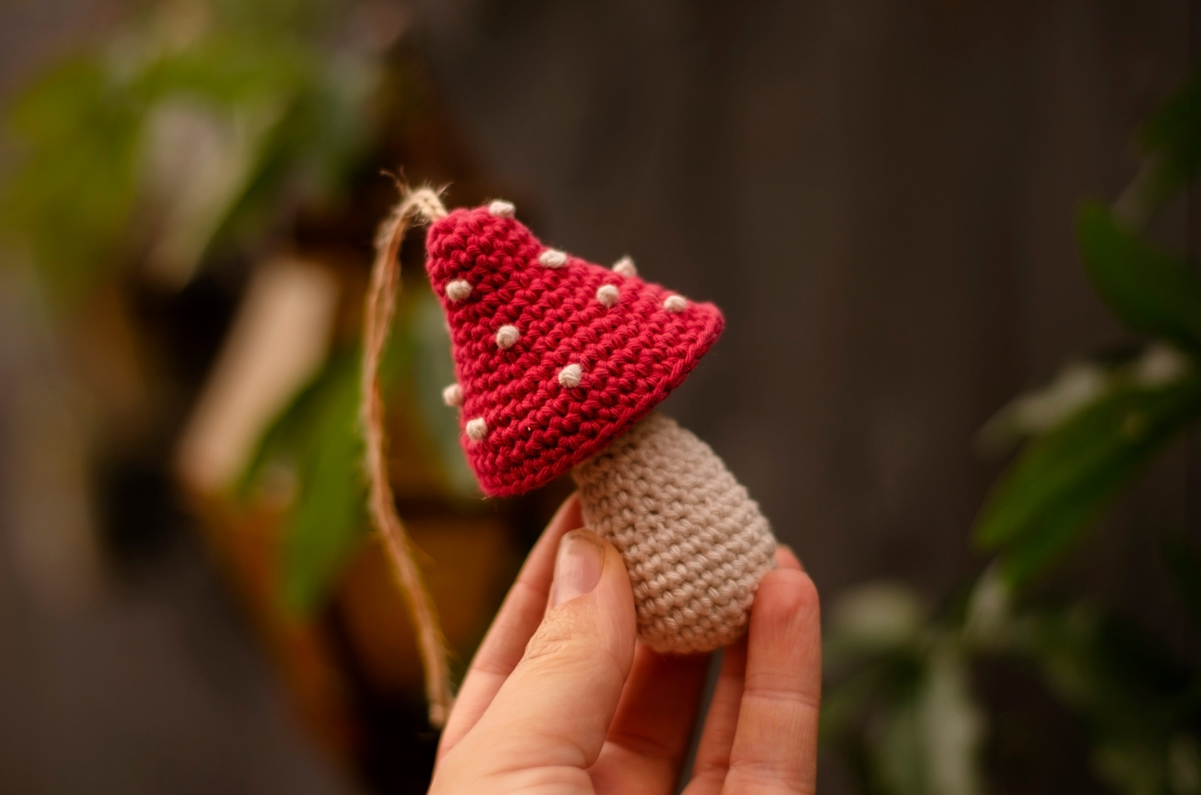 Hanging Mushroom Ornament